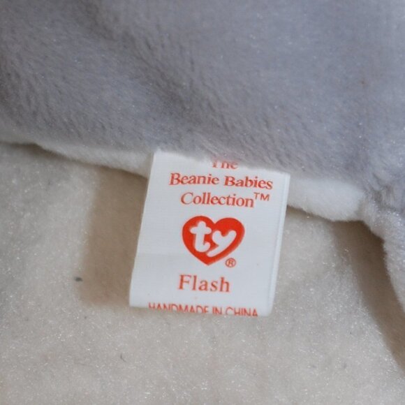 RETIRED Flash Dolphin Ty Beanie Baby 1993 Original 4th/4th gen tags - Picture 4 of 10